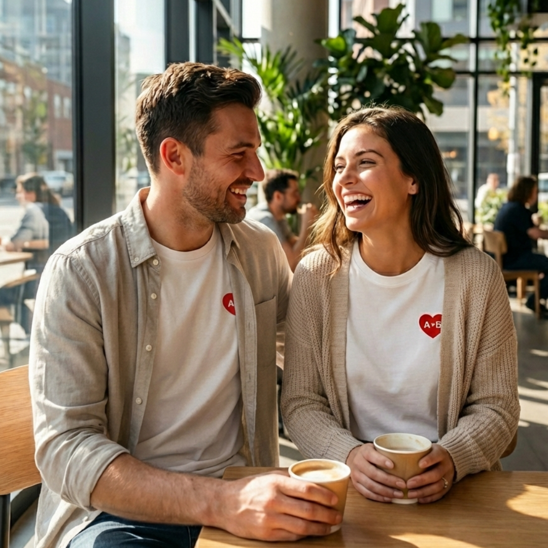 Kalp Baskılı T-shirt