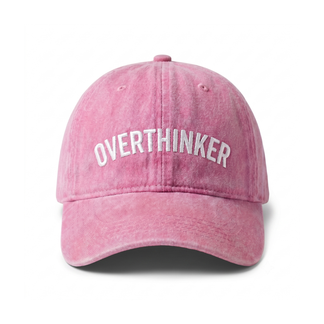 Overthinker - Açık Pembe Yıkamalı Gabardin Şapka