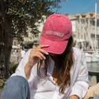Overthinker - Koyu Pembe Yıkamalı Gabardin Şapka