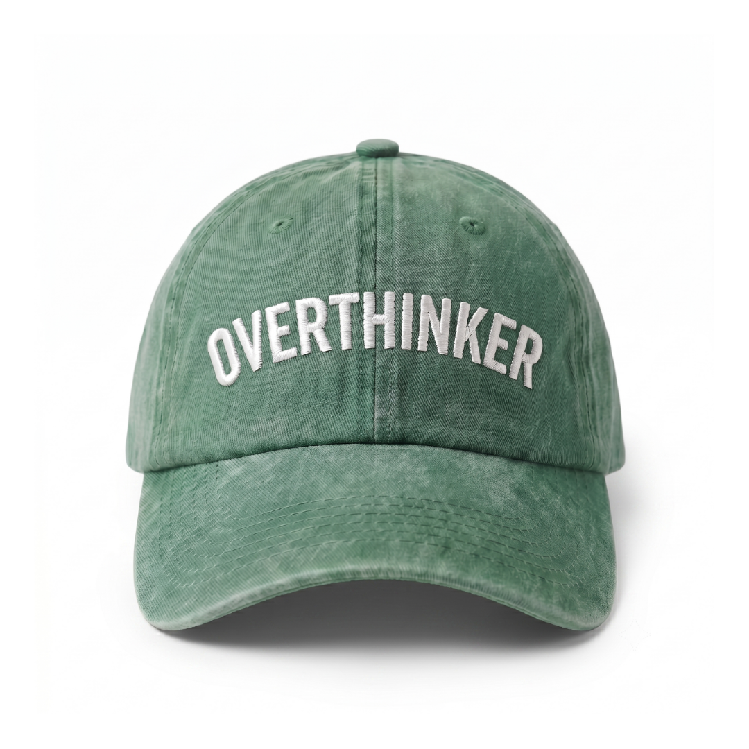 Overthinker - Yeşil Yıkamalı Gabardin Şapka