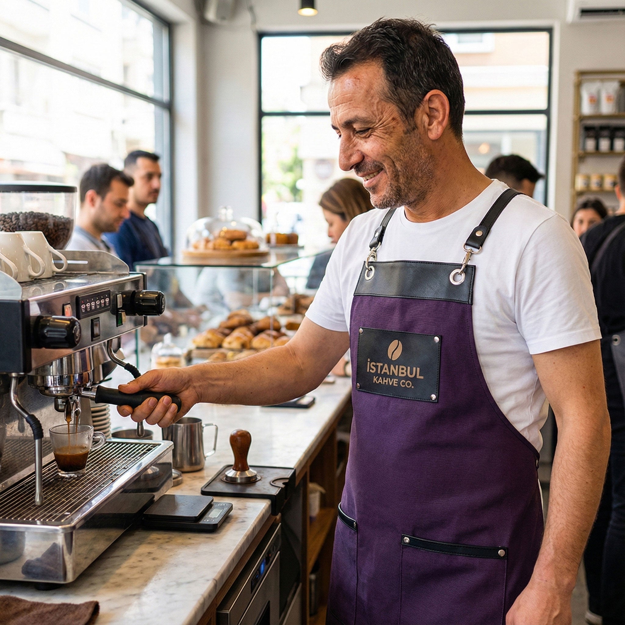 Amsterdam Önlük - Patlıcan Moru
