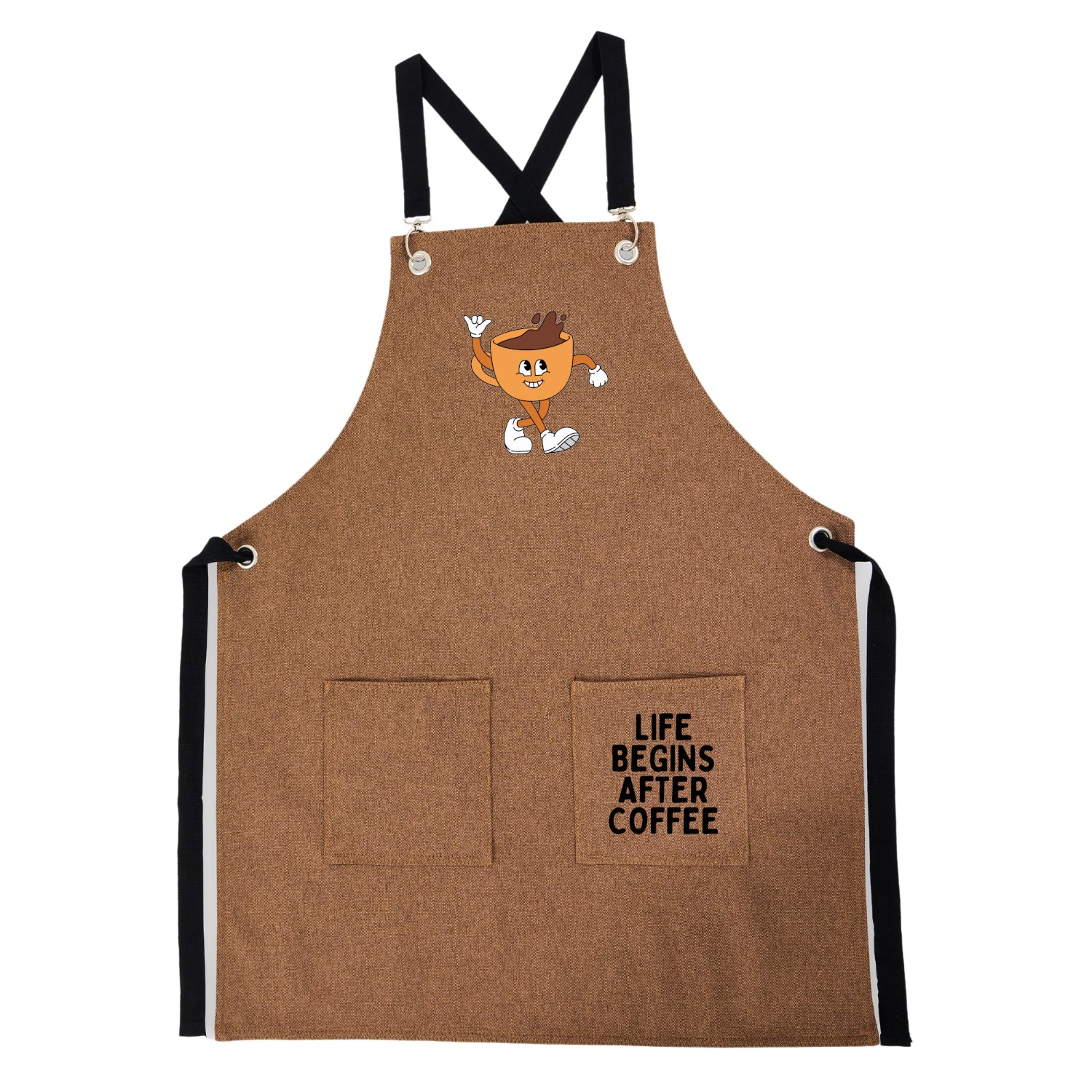 Life Begins After Coffee Önlük  - Sele