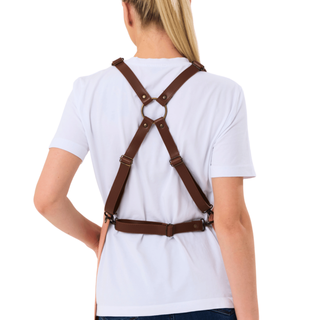 New York Önlük - Kırmızıbej